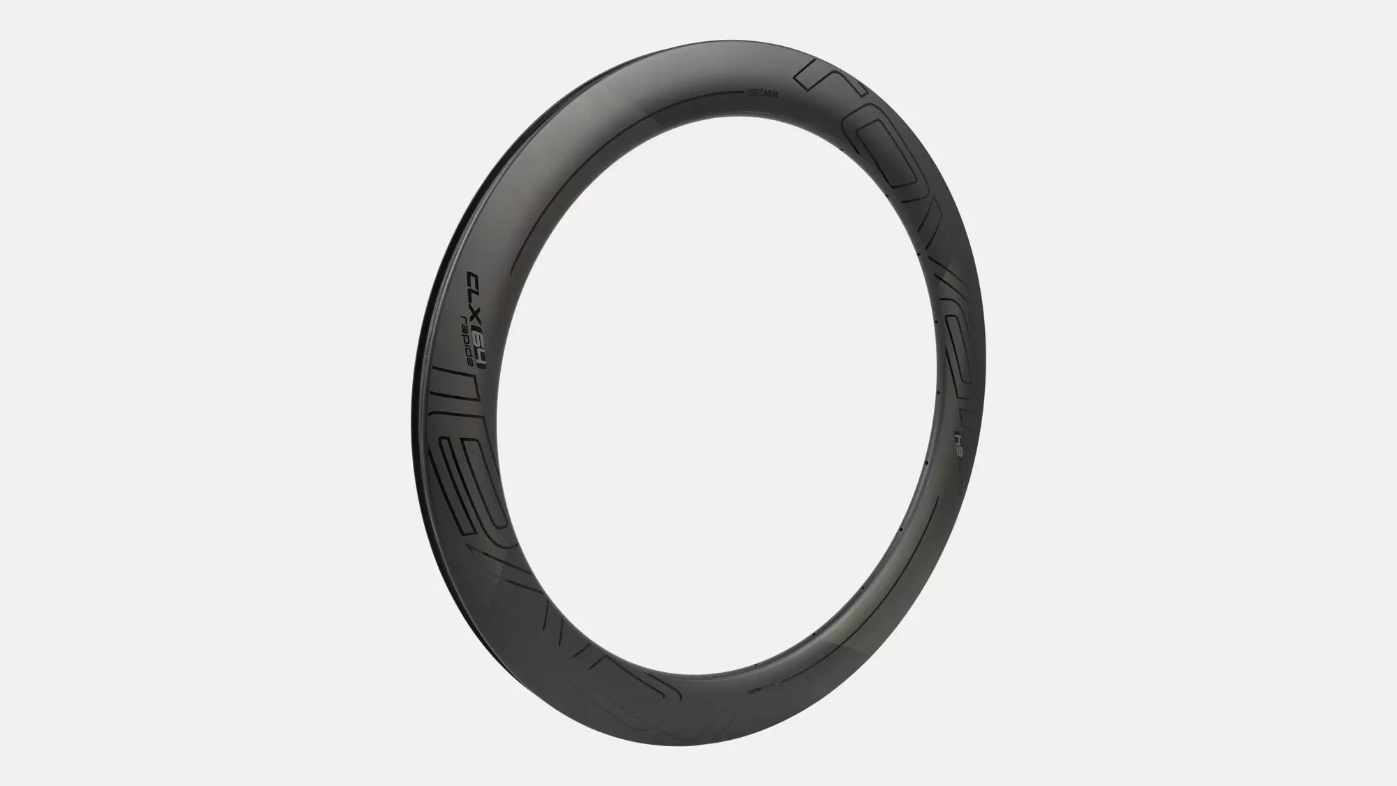 RIM MY17 CLX 64 DISC, 700C, FRONT, CARBON, 21H, DISC, 20.7MM INTERNAL - SATIN CARBON W/ GLOSS BLACK DCL