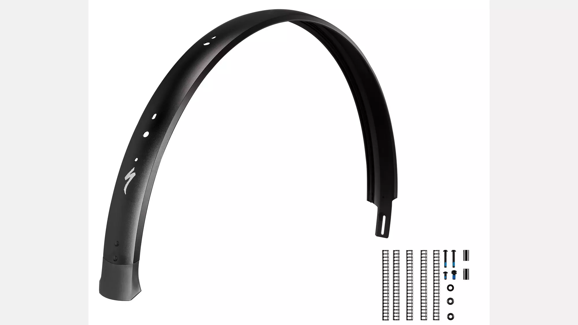 FND MY23 VADO S (L1E), REAR FENDER, 650B, ALLOY, 65MM WIDTH, W/ HOLES FOR WIRED GARMIN RADAR & LICENSE PLATE HOLDER