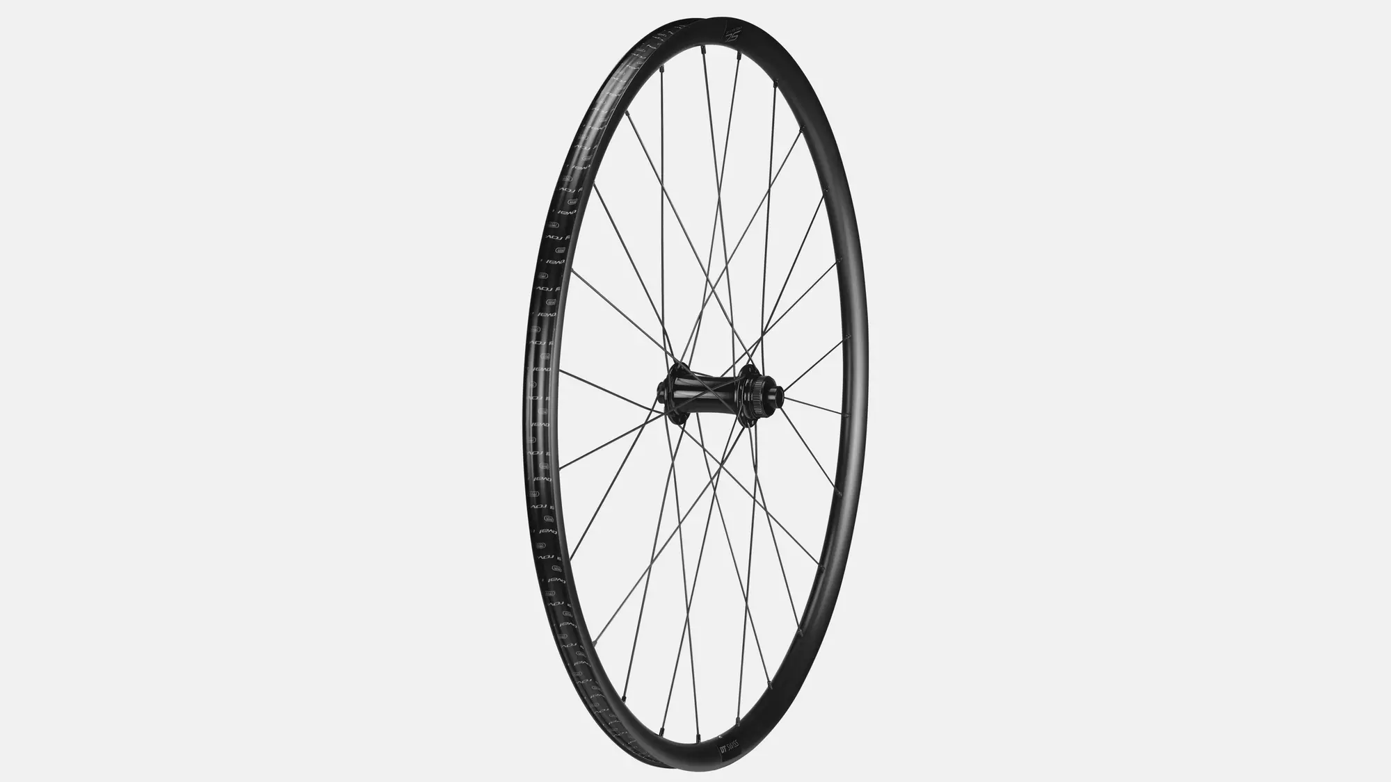 WHL TURBO, 700C, FRONT, ALLOY, TA 12X110MM (Road Boost), DISC, CENTERLOCK, 24H - BLACK W/ TURBO DCL