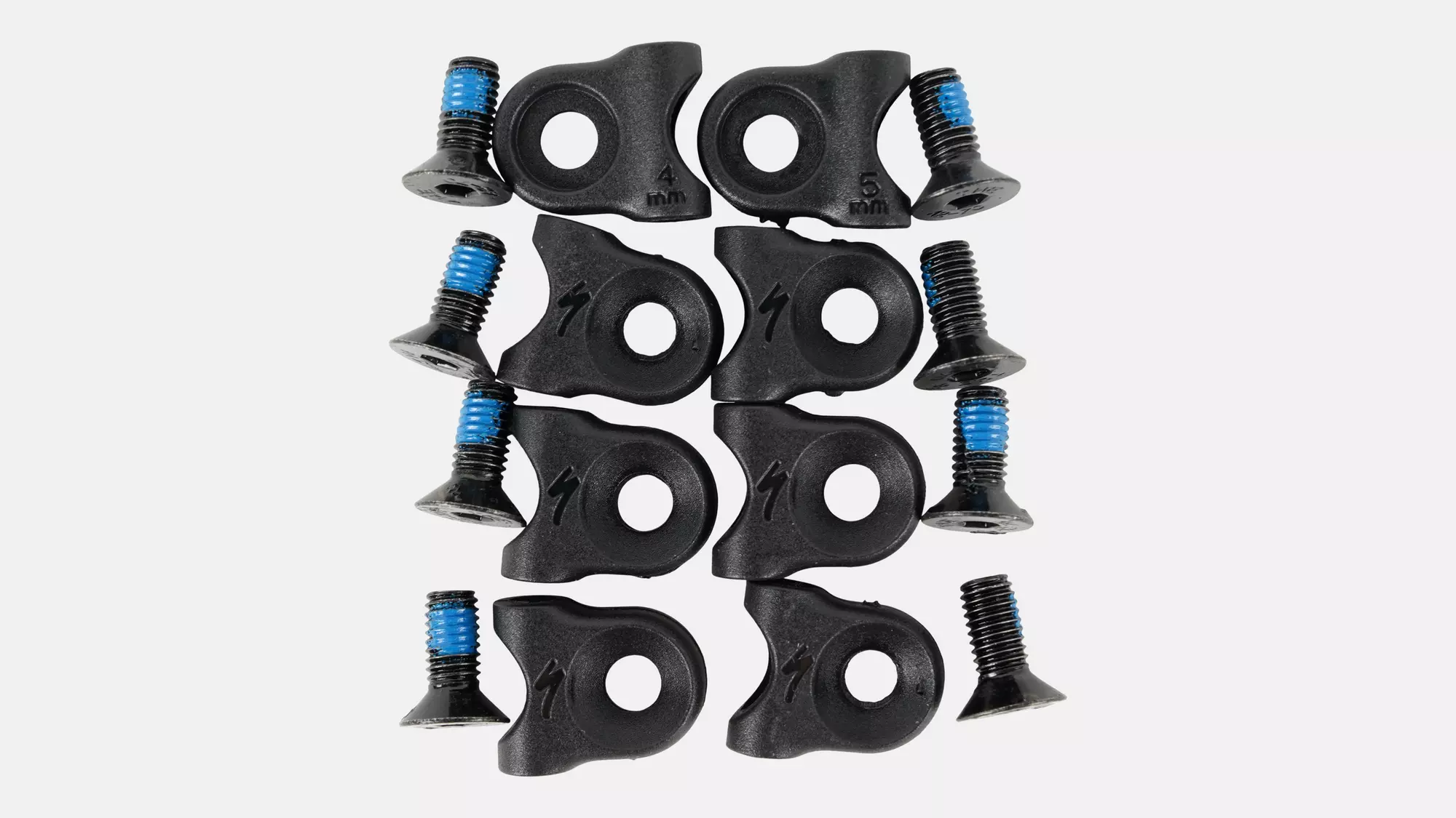 CBG CABLE CLIP KIT, AWOL DOWNTUBE & CHAINSTAY CABLE GUIDES, 4MM SHIFT CLAMPS (3 PCS.) / 5MM BRAKE CLAMPS (5 PCS.), W/ BOLTS