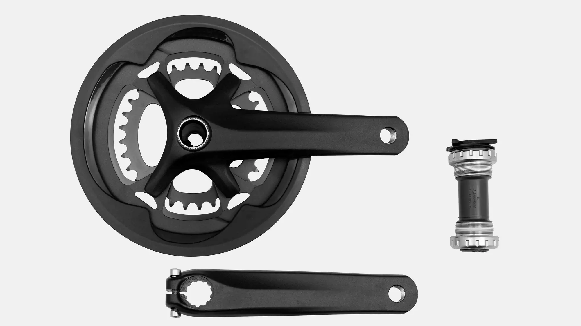 CRK SUB-COMPACT, 165MM, CRANKSET, ALLOY, BSA 24MM SPINDLE, 4-BOLT, 110/80MM BCD, 48/32T RINGS, 2X11-SPD, W/ BB AND CG
