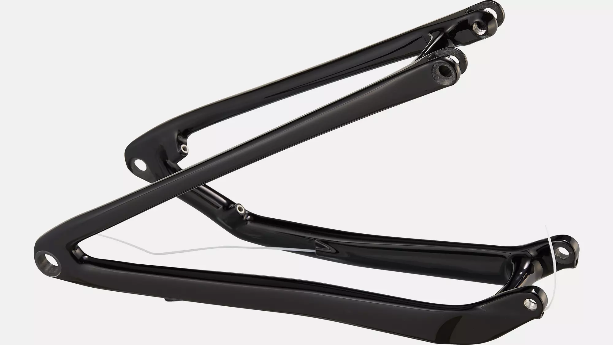 CHS MY21 SJ, CARBON FRAME, REAR STAY ASSEMBLY, 12X148MM, CARBON, 432MM FOR S1-S4 - GLOSS BLACK/WHITE