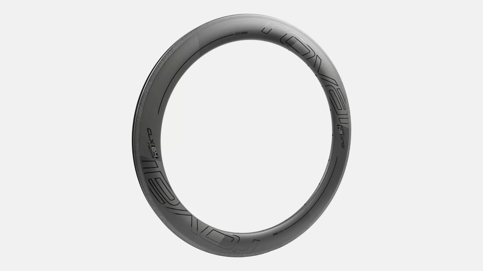 RIM MY16 CLX 64, 700C, REAR, CARBON, 21H, RIM BRAKE, 20.7MM INTERNAL (CR1573) - SATIN CARBON W/ GLOSS BLACK DCL