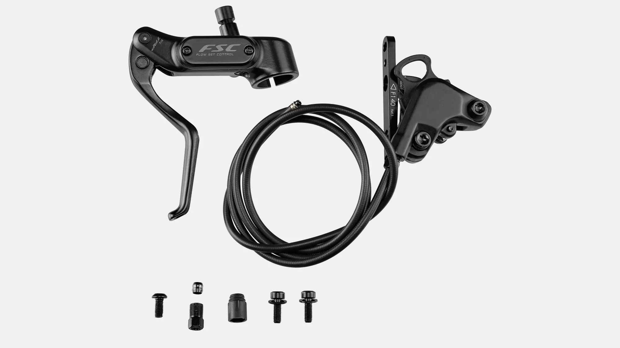BRK TEKTRO, TKD-123, FRONT, DISC, HYDRAULIC, 1000MM HOSE, 2-PISTON, FLAT MOUNT CALIPER, W/ FLOW-SET CONTROL LEVER