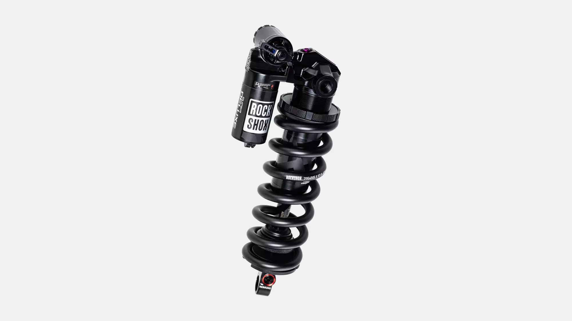 SHK MY24 ROCKSHOX, SUPER DELUXE COIL ULTIMATE, 205X60MM, TRUNNION MOUNT, W/ 450-LBS SPRING, SW ENDURO (00.4118.321.039)