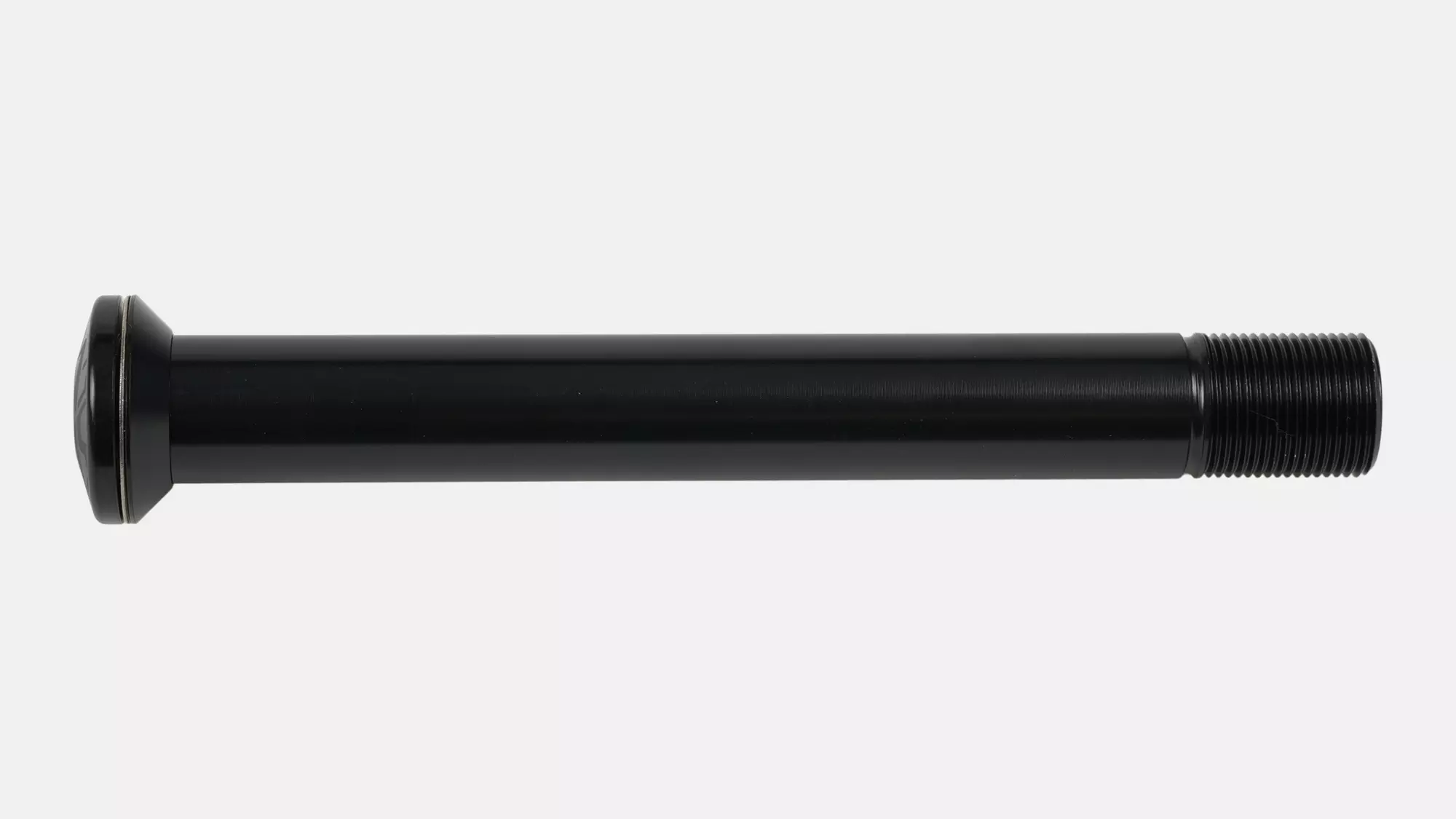 AXL FRONT, COMO (GEN.1) THRU-AXLE, 15X100MM, BOLT-ON, 5MM HEX HEAD, M15X1.0PX129.7MM, BLACK (QR32-F129)