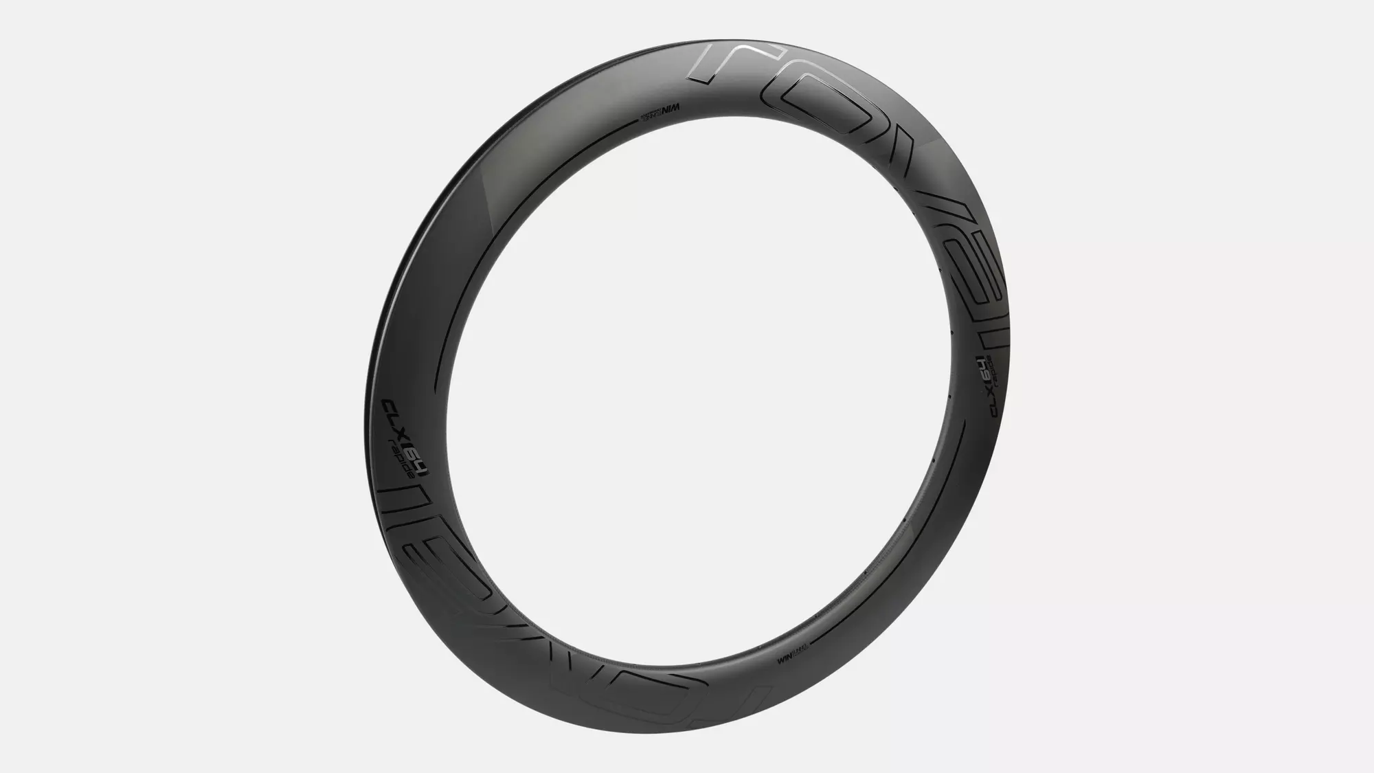 RIM MY17 CLX 64 DISC, 700C, REAR, CARBON, 24H, DISC, 20.7MM INTERNAL - SATIN CARBON / GLOSS BLACK