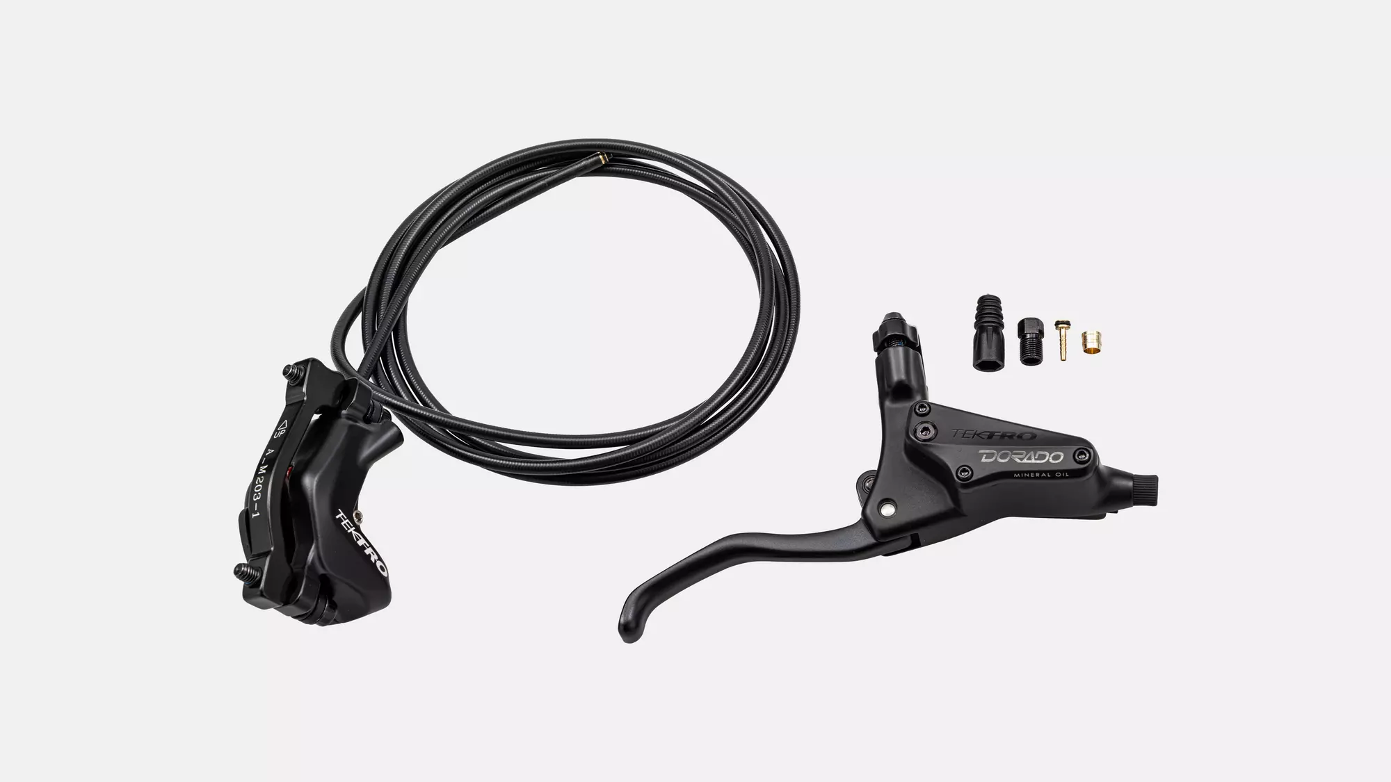 BRK TEKTRO, TKD144, REAR, DISC, HYDRUALIC, 4 PISTON CALIPER, POST MOUNT, FLAT BAR LEVER, W/ 203MM ADAPTER