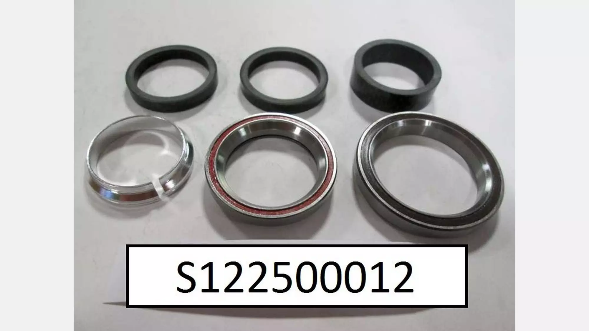 HDS COMPLETE, INTEGRATED, 1-1/8" UPPER, 1-3/8" LOWER, 45X45 DEG, W/ SPLIT COMPRESSION RING & CARBON SPACERS (NO TOP COVER)