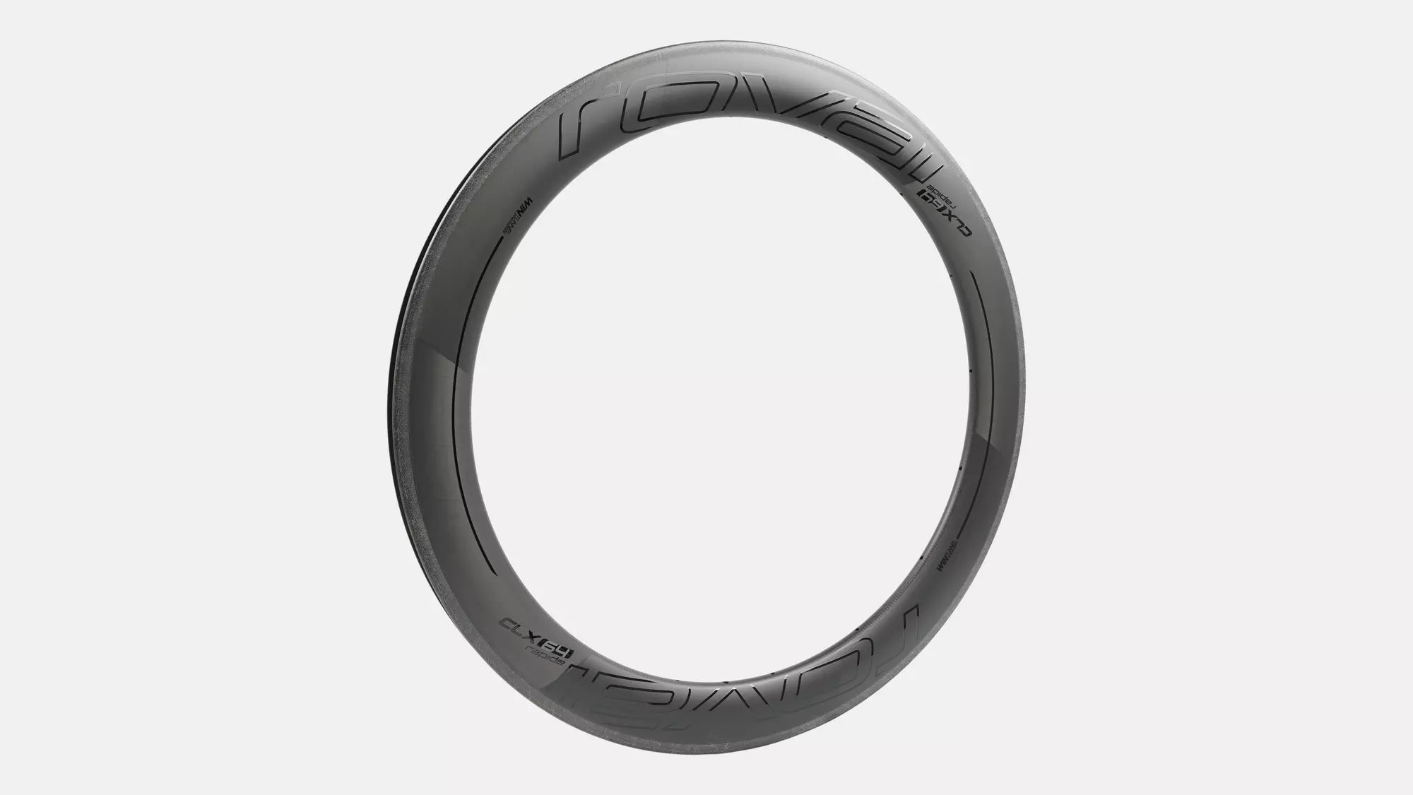 RIM MY16 CLX 64, 700C, FRONT, CARBON, 16H, RIM BRAKE, 20.7MM INTERNAL (CR1573) - SATIN CARBON W/ GLOSS BLACK DCL