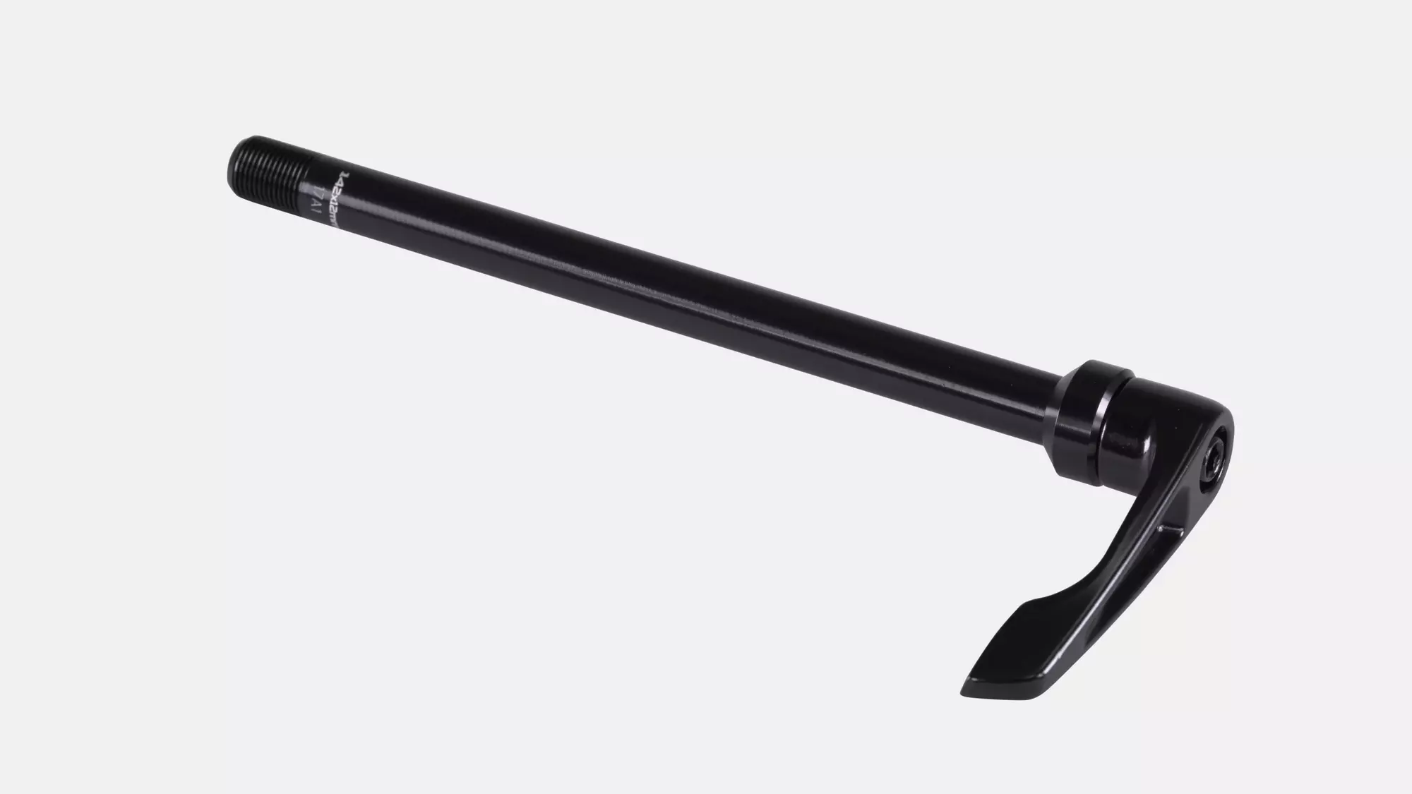 AXL REAR, ROAD THRU-AXLE, 12X142MM, FIXED POSITION LEVER, M12X1.0PX169.5MM, BLACK (JD-QR41R)