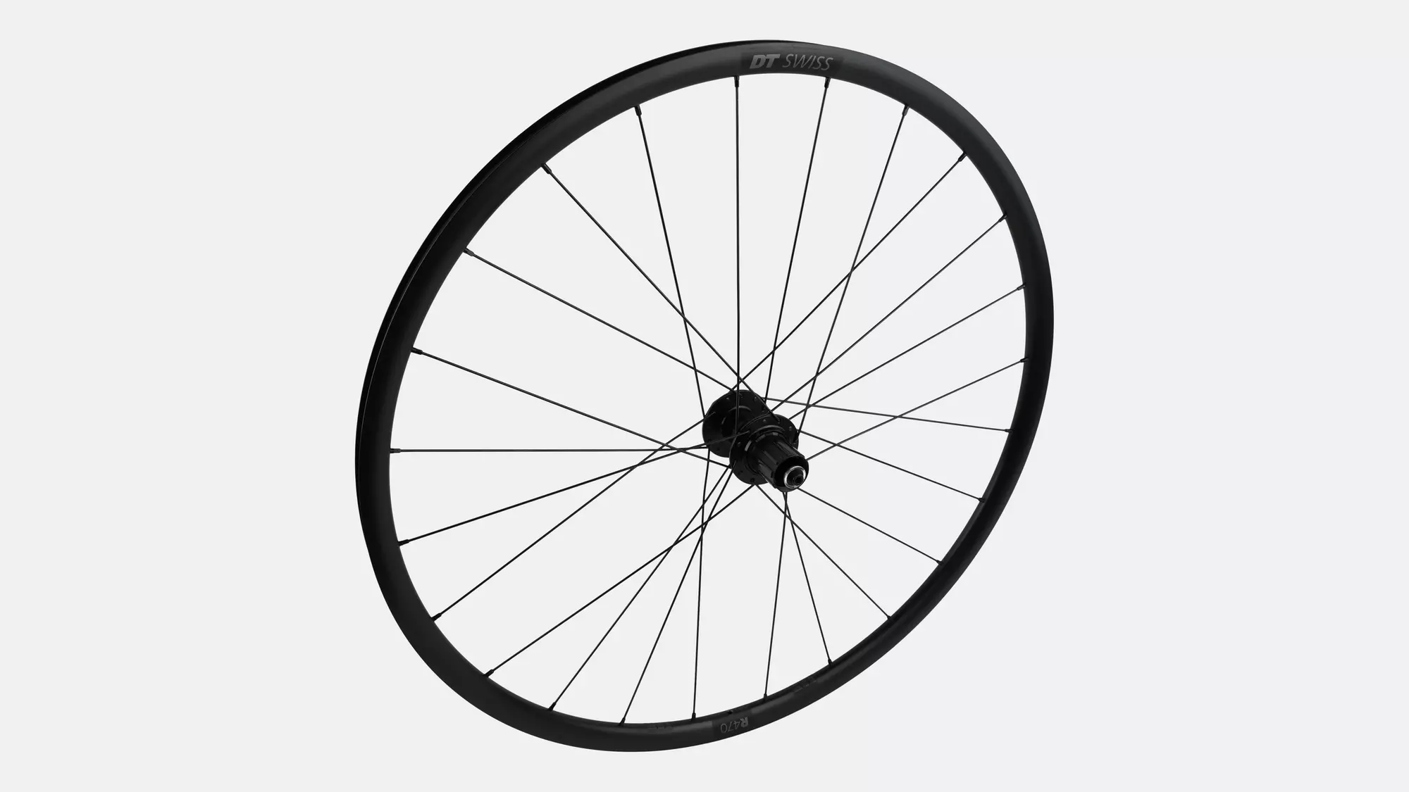 WHL DT-R470, 700C, REAR, ALLOY, QR, 9X135MM, DISC, CENTERLOCK, 24H, SHIMANO 11-SPD ROAD FHB - BLACK W/ CHARCOAL DCL