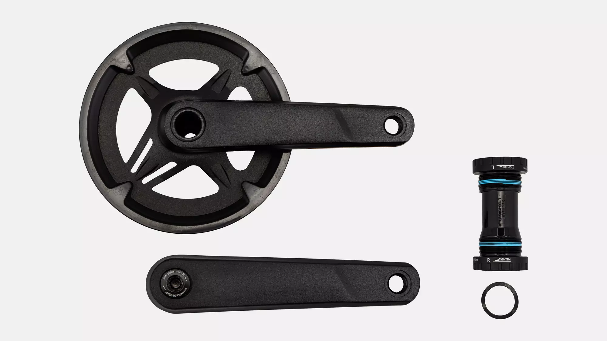 CRK SAMOX, 165MM, CRANKSET, ALLOY, BSA 24MM SPINDLE, 40T RIVETED RING, 1X11-SPD, W/ BB AND CG (GAC29-017NAP-C45)