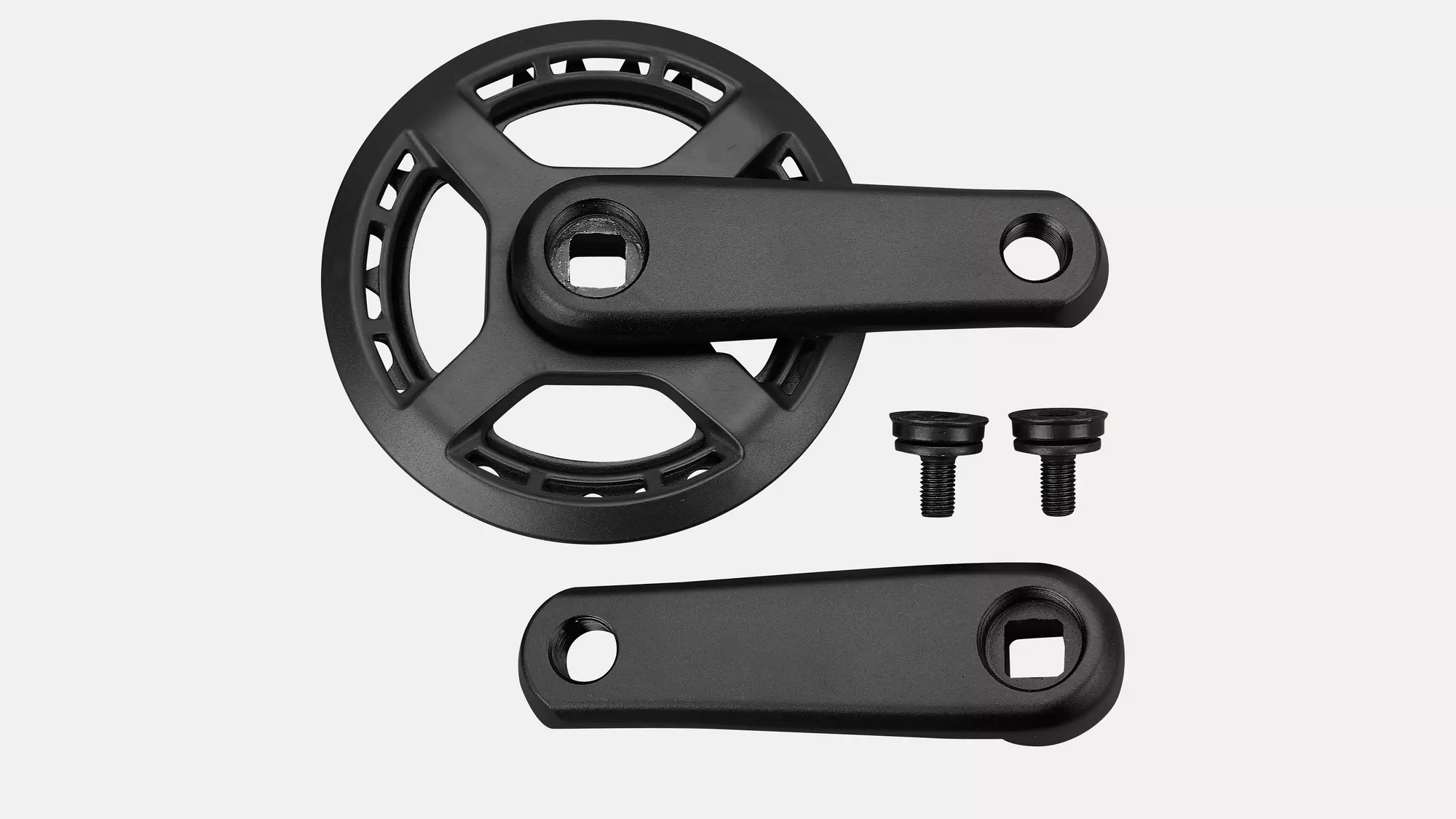CRK KIDS, 95MM, L+R ARMS, ALLOY, SQUARE-TAPER, 26T RIVETED RING, SINGLE SPD, W/ CHAINRING GUARD (NO BB)