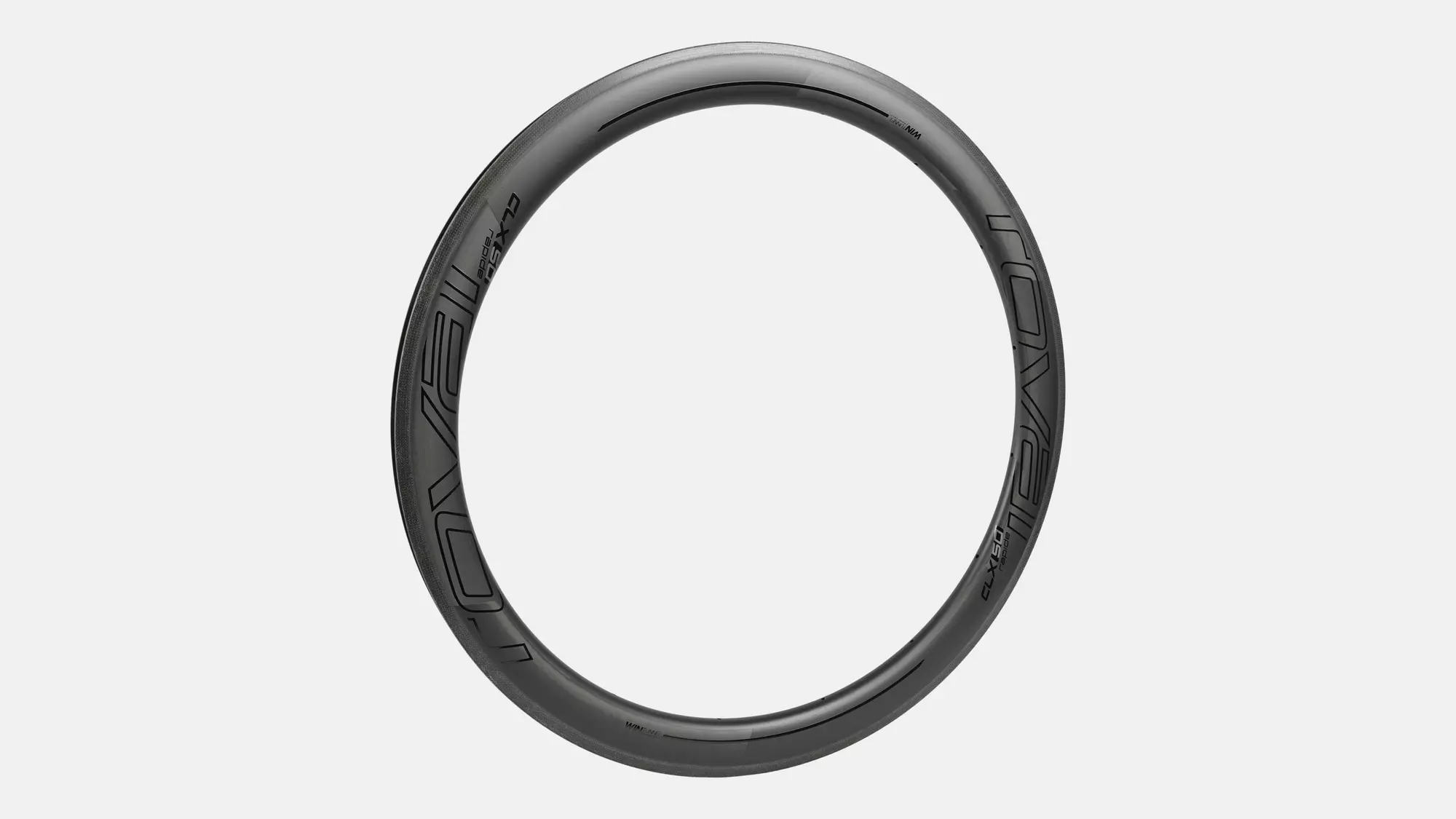 RIM MY17 CLX 50, 700C, FRONT, CARBON, 16H, RIM BRAKE, 20.7MM INTERNAL - SATIN CARBON W/ GLOSS BLACK DCL