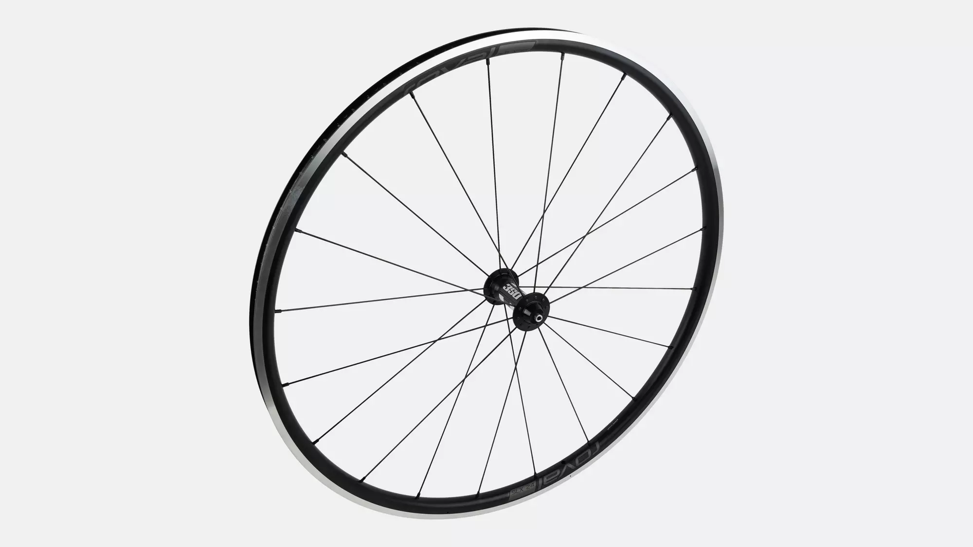 WHL SLX 350, 700C, FRONT, ALLOY, QR, 9X100M, RIM BRAKE, 24H - BLACK W/ CHARCOAL DCL