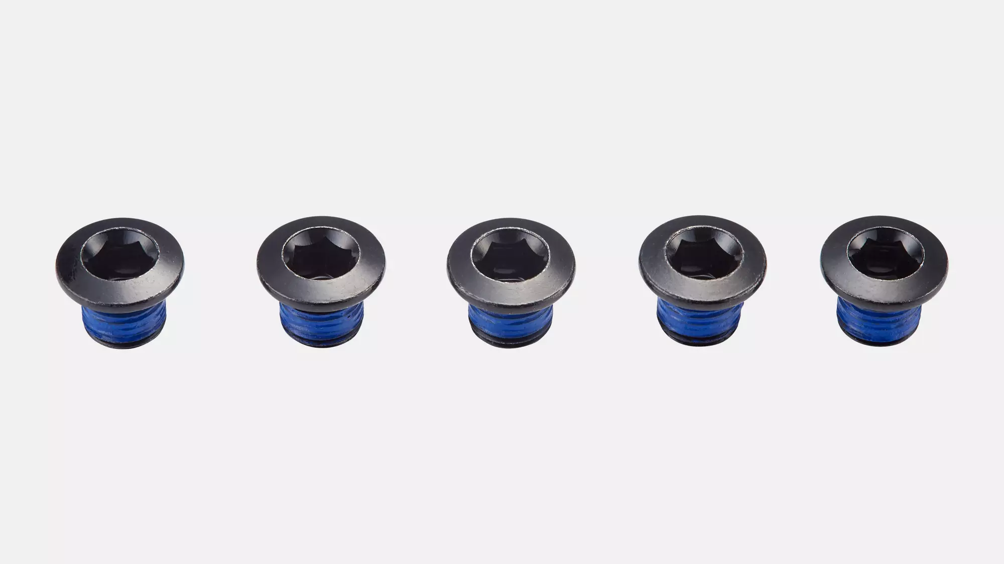 BLT PRAXIS CHAINRING BOLTS, 5MM HEX HEAD, M8X0.75PX7MM, STEEL, BLACK (5 PCS.)