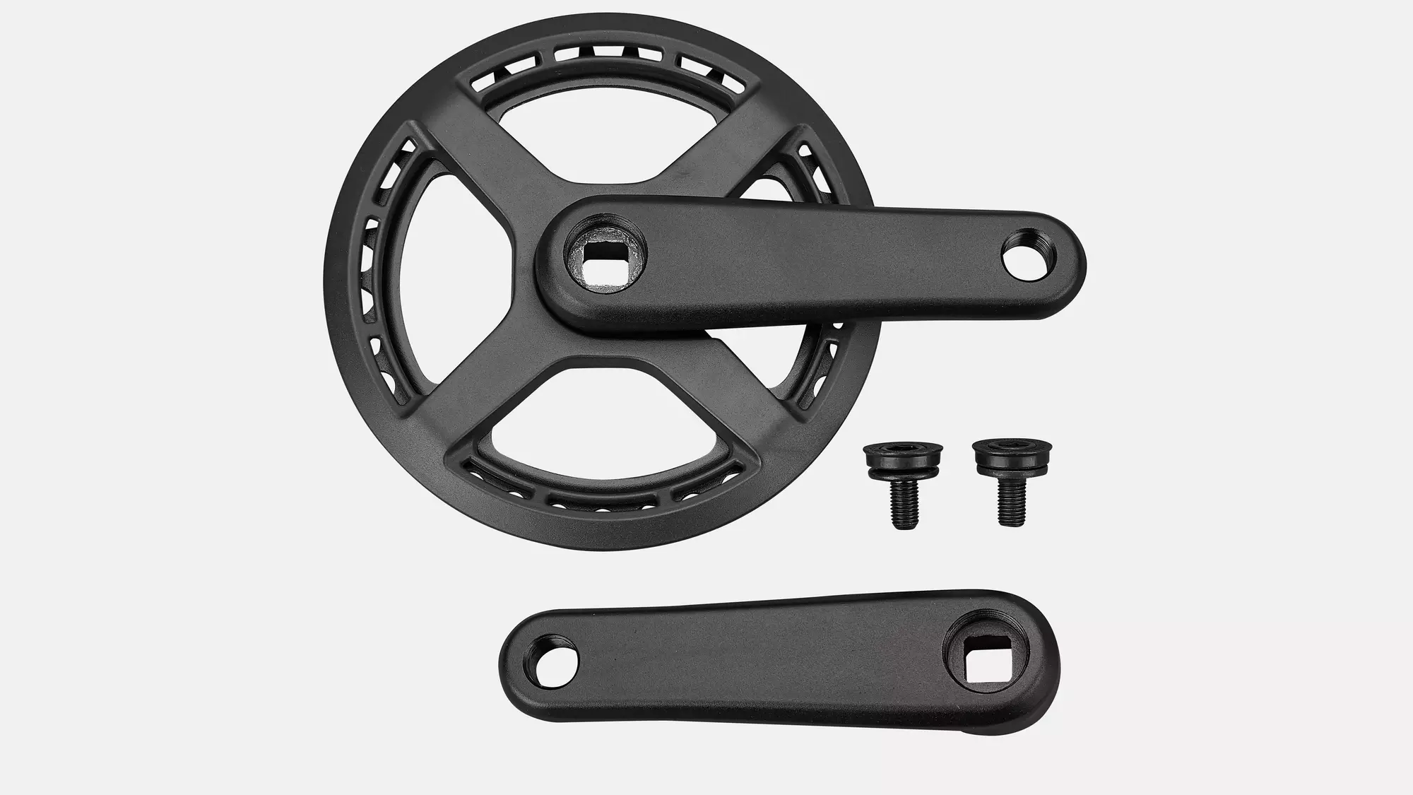 CRK KIDS, 115MM, L+R ARMS, ALLOY, SQUARE-TAPER, 34T RIVETED RING, SINGLE SPD, W/ CHAINRING GUARD (NO BB)