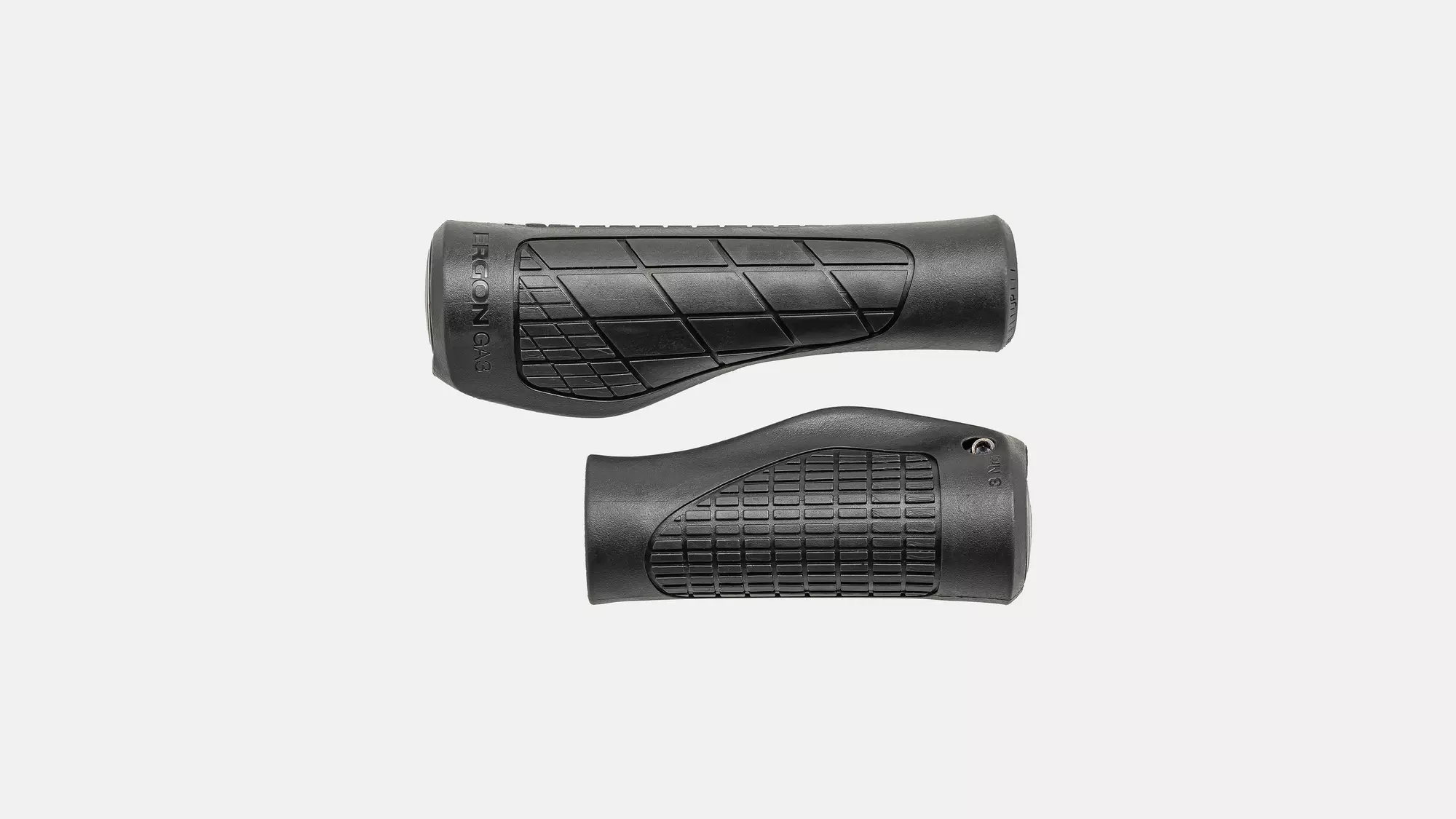 BAR GRIPS, ERGON FLANGED COMFORT LOCK-ON GRIPS, L+R SET, FOR GRIP SHIFTER, 132.5MM L / 95MM R