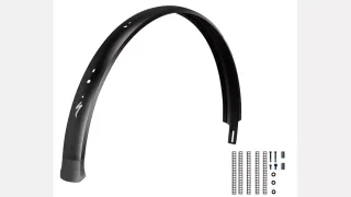 FND MY23 VADO S (L1E), REAR FENDER, 650B, ALLOY, 65MM WIDTH, W/ HOLES FOR WIRED GARMIN RADAR & LICENSE PLATE HOLDER