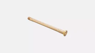 AXL REAR, ROAD SL THRU-AXLE, 12X142MM, BOLT-ON, 6MM HEX, M12X1.0PX165MM, ALLOY, GOLD