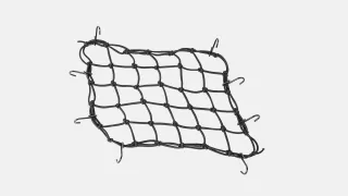 CRR SUB, FRONT RACK, ELASTIC CARGO NET, W/ HOOKS
