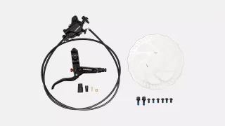 BRK RADIUS, BH-M850, RIGHT, 1200MM (J-KIT), DISC, HYDRAULIC, POST MOUNT, FLAT BAR, LEVER W/ REACH, ADJUSTMENT, W/ 160MM, 6-BOLT ROTOR