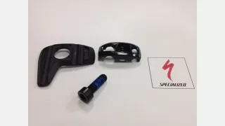 CBG CABLE CLAMP, 3-CABLE (5/4/4MM) BOLT-ON DOWNTUBE CABLE GUIDE, BOTTOM POSITION, W/ BOLT & RUBBER MAT