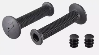 BAR GRIPS, HOTWALK CARBON GRIPS, 105MM LENGTH, 19MM OD, 15MM DIA. BAR, RUBBER, CLOSED END GRIP