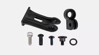 LGT SUB, LEZYNE, FRONT LIGHT FORK CROWN MOUNT, FOR SR SUNTOUR MOBIE FORKS, PLASTIC, W/ BOLT