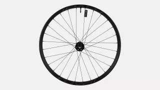 WHL MY21 TRAVERSE 38, 27.5, FRONT, ALLOY, TA, 15X110MM, DISC, 6-BOLT, 28H (SP-19151) - BLACK W/ CHARCOAL DCL