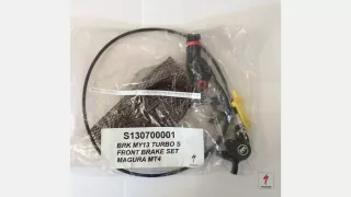 BRK MY13 TURBO S FRONT BRAKE SET MAGURA MT4 CARBON, CARBON LEVER, CARBON CLAMP, CALIPER, CALIPER CAP,HOLLOW PIVOT, 180MM STORM DISC, INCLUDING BALL END CAP