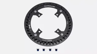 CHR TURBO, 44T, 11/12-SPD, 104BCD, 1X RING, ALLOY, W/ CHAIN GUARD & BOLTS, PRAXIS (Rpl. by S221400001)