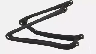 CHS MY21 SJ, CARBON FRAME, REAR STAY ASSEMBLY, 12X148MM, CARBON, 432MM FOR S1-S4 - SATIN BLACK/WHITE