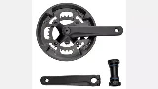 CRK SAMOX, 170MM, CRANKSET, ALLOY, BSA 24MM SPINDLE, 104BCD, 48/32T RINGS, 2X10-SPD, W/ CG (TAF36-248SS-P) (Replaced by S221600030)