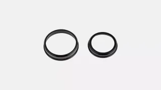 HDS SUB, CUSTOM ZS CUPS, UPPER (44.5MM OD) & LOWER (52.5MM OD), ALLOY, BLACK