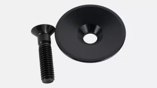 HDS SUB, 1-1/8" LIGHTWEIGHT ROAD TOP CAP, ALLOY, BLACK, W/ M6X25L ALLOY BOLT