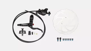 BRK RADIUS, BH-M850, LEFT, 1200MM (J-KIT), DISC, HYDRAULIC, POST MOUNT, FLAT BAR, LEVER W/ REACH, ADJUSTMENT, W/ 160MM, 6-BOLT ROTOR