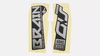 DCL ROCKSHOCK, FORK DECAL KIT, MY20 SID BRAIN ULTIMATE 29, GLOSS BLACK / POLAR FOIL (11.4418.032.000)