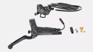 BRK TRP ZURICH, REAR, DISC, HYDRAULIC, 4-PISTON, POST MOUNT, FLAT BAR LEVER W/ BRAKE LIGHT WIRE