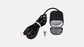 LGT FRONT LEZYNE, POWER STVZO E500+, 500 LUMENS / 12V, FORK MOUNTED, 1500MM LIGHT WIRE W/ FASTON CONNECTORS
