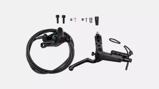 BRK TRP, ZURICH (L1E), REAR, DISC, HYDRAULIC, POST-MOUNT, FLAT BAR LEVER W/ REACH ADJ & BRAKE LIGHT WIRE