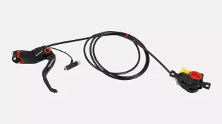 BRK MY13 TURBO S REAR BRAKE SET MAGURA MT4 CARBON, WITH SWITCH AND SBC CONNECTOR, CARBON LEVER, CARBON CLAMP, CALIPER, CALIPER CAP, HOLLOW PIVOT, 180MM STORM DISC, INCLUDING BALL END CAP, SHIFT MIX REAR PLATE
