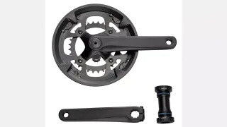 CRK SAMOX, 175MM, CRANKSET, ALLOY, BSA 24MM SPINDLE, 104BCD, 48/32T RINGS, 2X10-SPD, W/ CG (TAF36-248SS-P) (Replaced by S221600031)