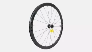 WHL MY19 C38, 700C, FRONT, CARBON, TA, 12X100MM, DISC, CENTERLOCK, 24H - SATIN CARBON W/ BLACK DCL