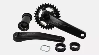 CRK STOUT, 175MM, CRANKSET, ALLOY, FOR 100MM PF30 SHELL / 30MM ALY SPINDLE, 76BCD, 30T RING, 1X10 -SPD, W/ BB