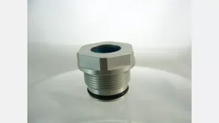 SUB: SEAL HEAD, 12MM SHAFT, 17.7MM DAMPER BORE, CLEAR ANO, BLUE U-CUP