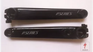 CRK P BIKE 3PC CRMO 8 SPLINE X 19MM SPINDLE (NOT INCLUDED) DOUBLE PINCH BOLT 175MM BLK CRANK ARMS