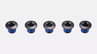 BLT PRAXIS CHAINRING BOLTS, 5MM HEX HEAD, M8X0.75PX7MM, STEEL, BLACK (5 PCS.)