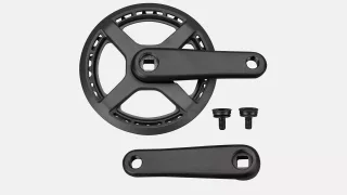 CRK KIDS, 115MM, L+R ARMS, ALLOY, SQUARE-TAPER, 34T RIVETED RING, SINGLE SPD, W/ CHAINRING GUARD (NO BB)